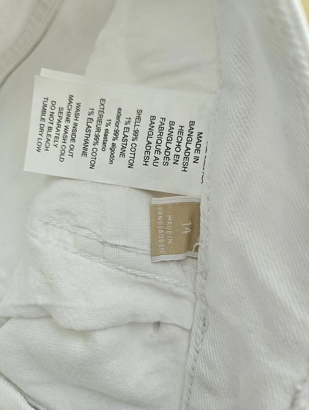 NWT Michael Kors White Selma Flared Jeams Size 14 , 25